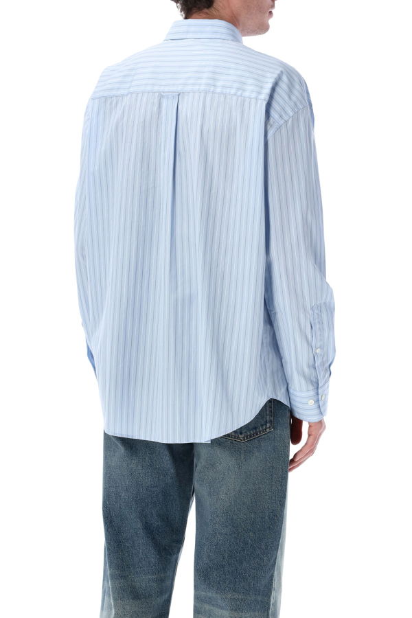 Sunflower New Base Cotton Stripe Shirt - Light Blue Stripes