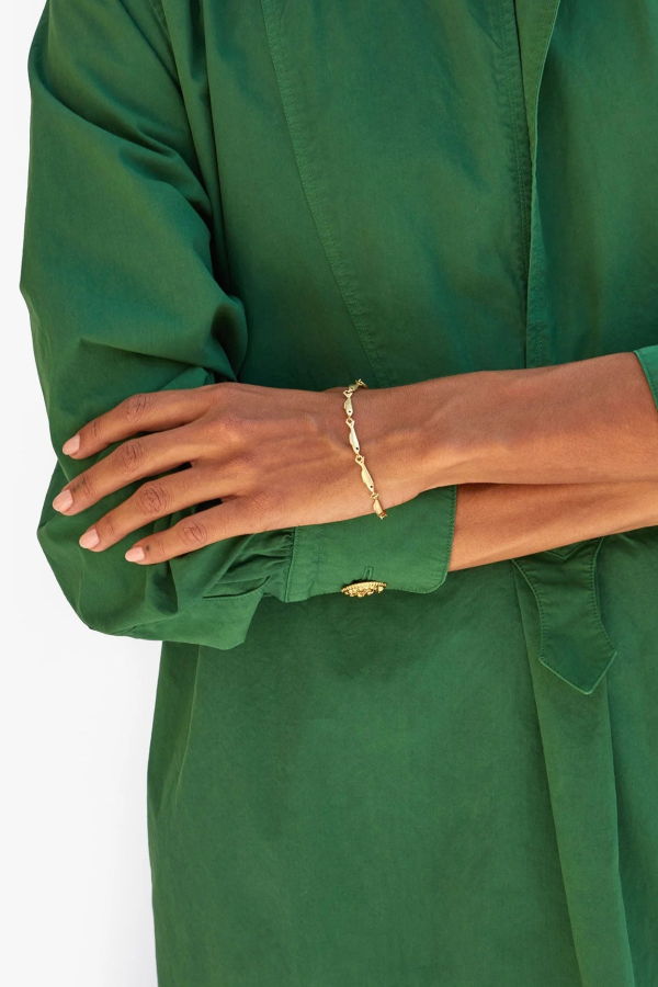 Clare V. Sardine Link Bracelet - Vintage Gold