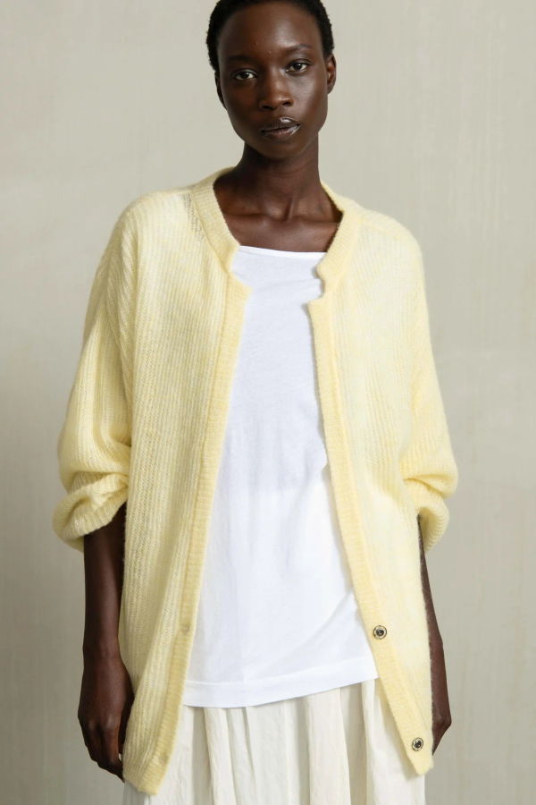 HUMANOID Amaeve Knit Cardigan - Light Yellow
