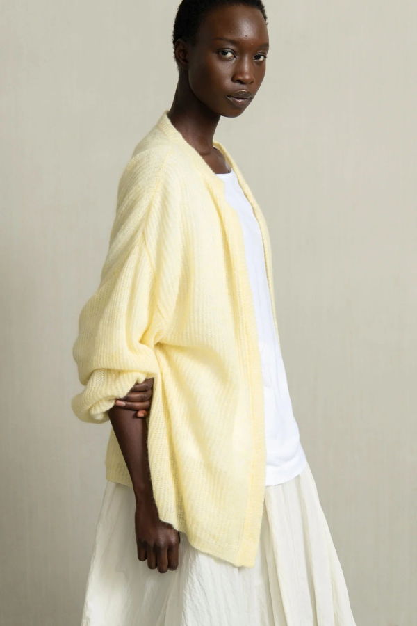 HUMANOID Amaeve Knit Cardigan - Light Yellow