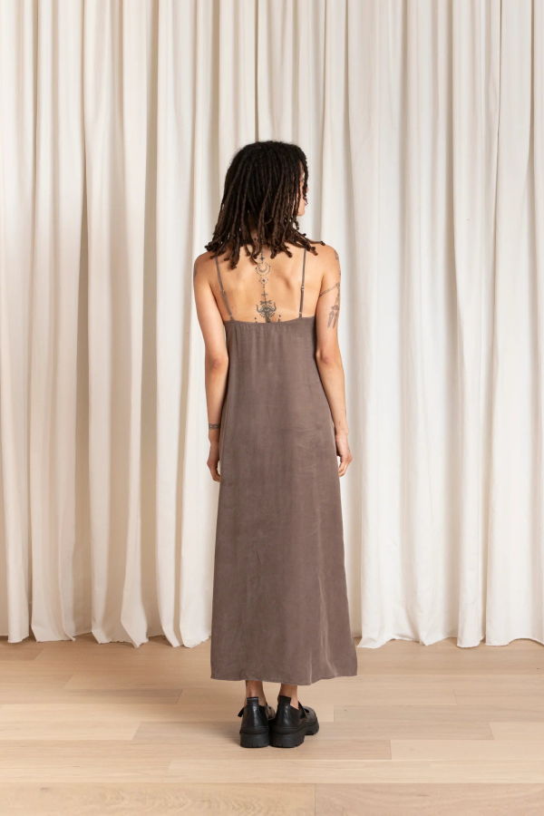 Ali Golden Slip Dress