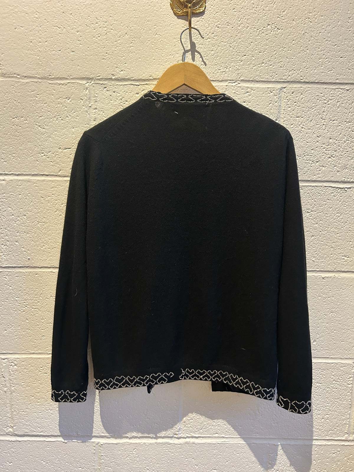 Vintage Beaded Cardigan - Black - Image 7 of 7