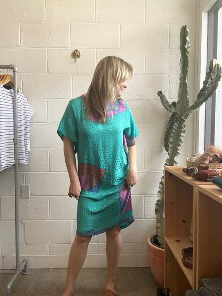 Vintage Russ Berens Malibu Linen Dress - Navy | Garmentory