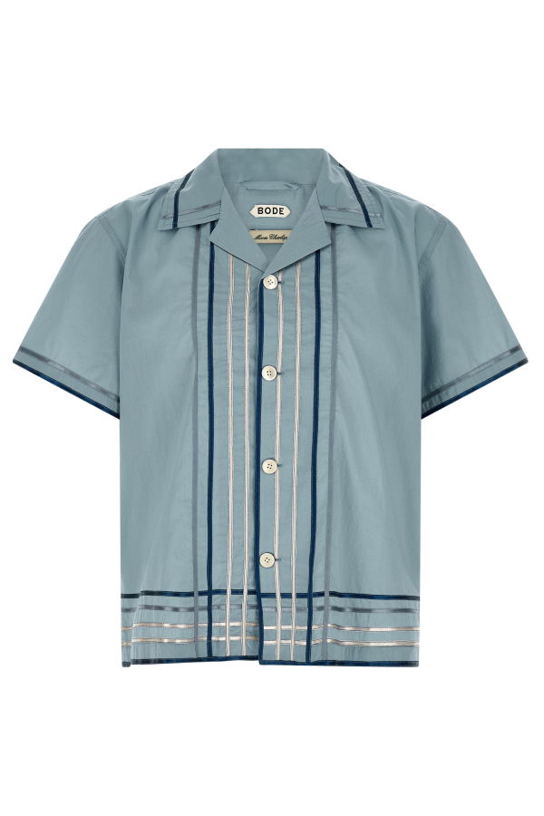 BODE Ribbon Plaid Shirt - Light Blue
