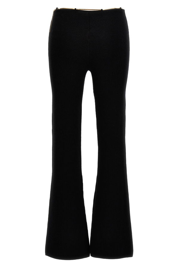ALEXANDER WANG Gold Nameplate Chain Pants - Black