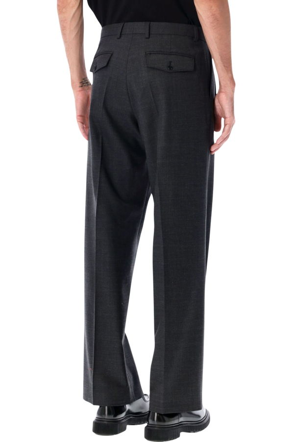 Sunflower Wide-Leg Wool Twill Trousers - Anthracite