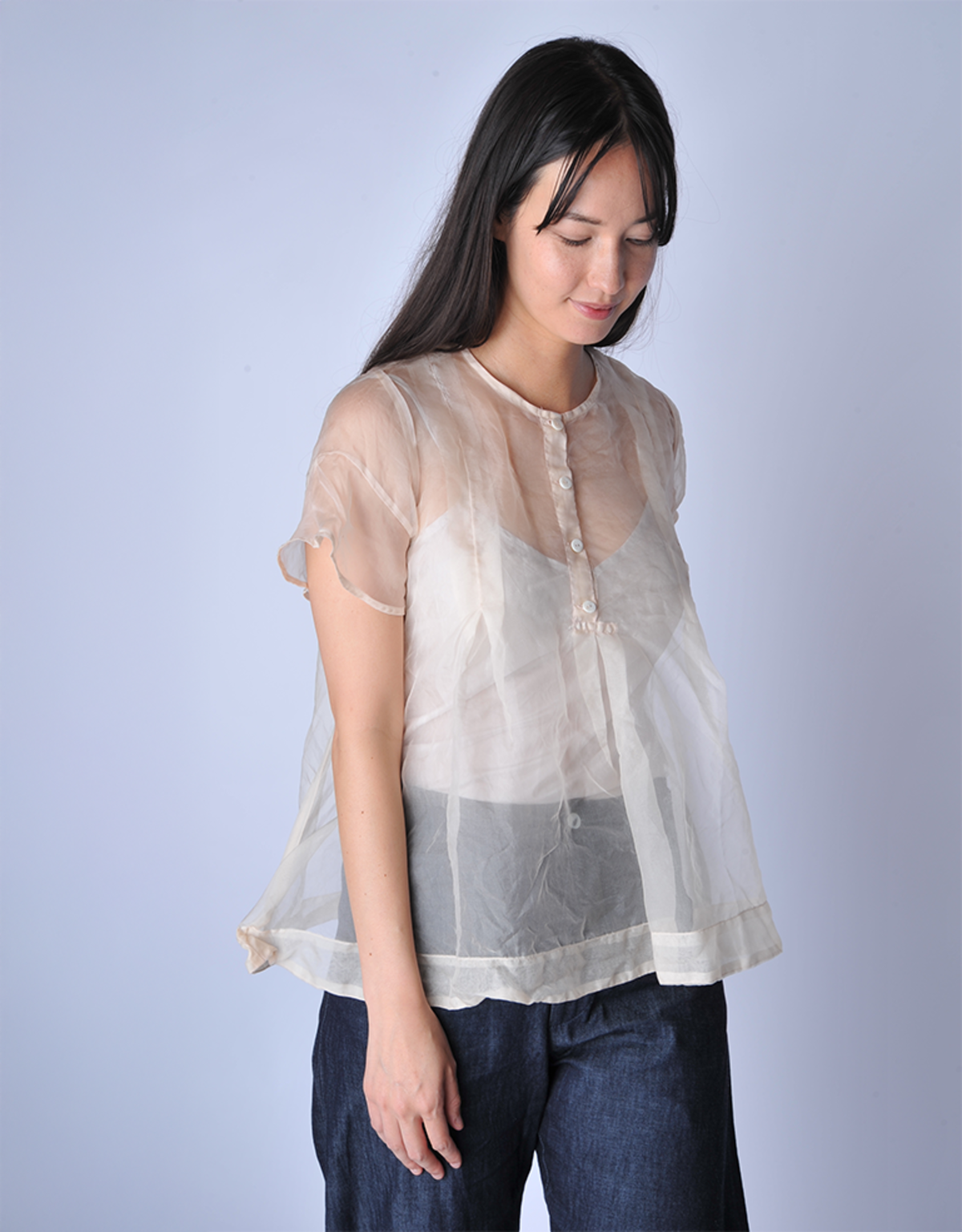Sula Clothing LTD. Eggnog Organza Dolls Blouse - Cream - Image 3 of 3