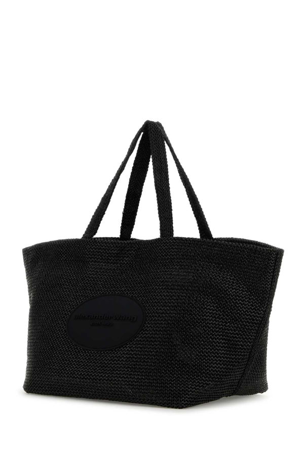 ALEXANDER WANG Crochet XL Punch Shopping Bag - Black