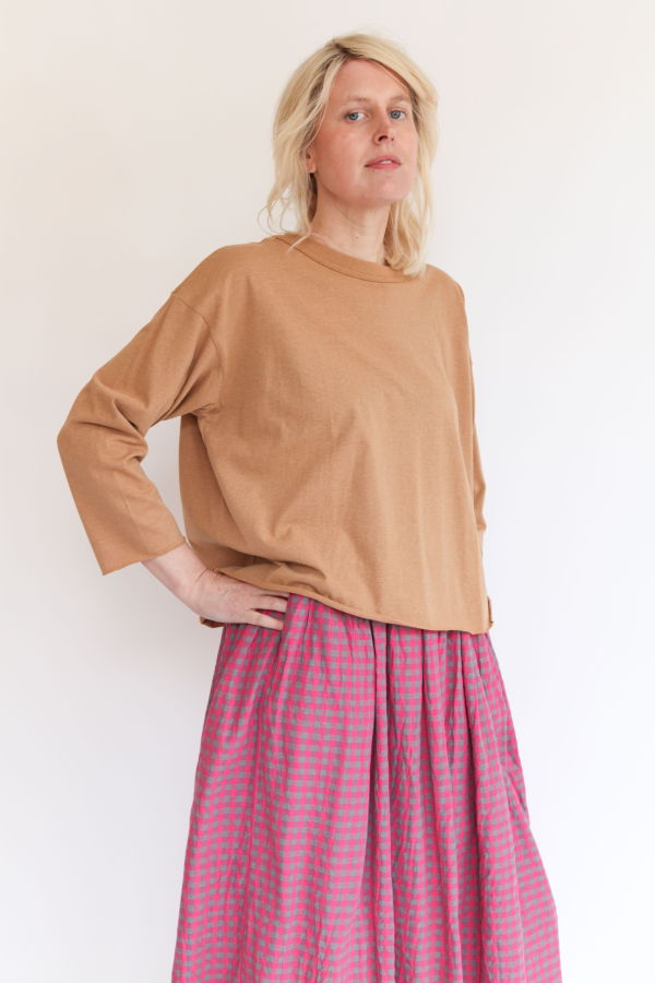ICHI ANTIQUITES Undyed Pullover - Camel