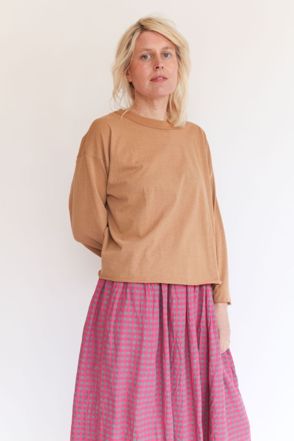 ICHI ANTIQUITES Undyed Pullover - Camel