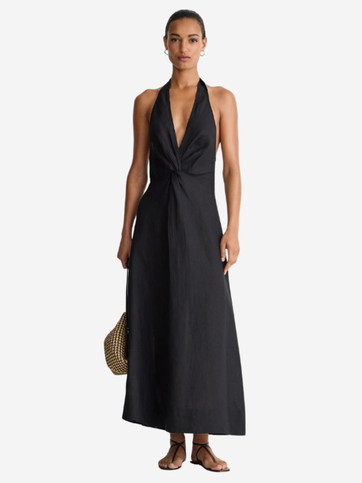 Apiece Apart Salome Halter Maxi Dress - Black - Image 2 of 5