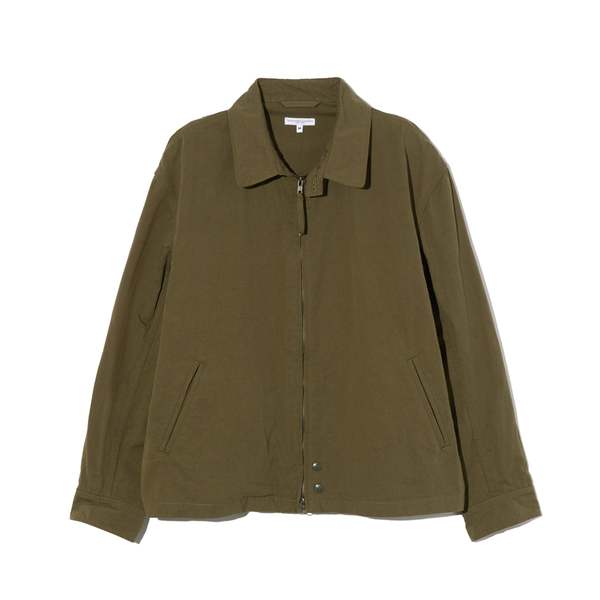 Engineered Garments Claigton Jacket Cotton Sanded Cloth - Olive