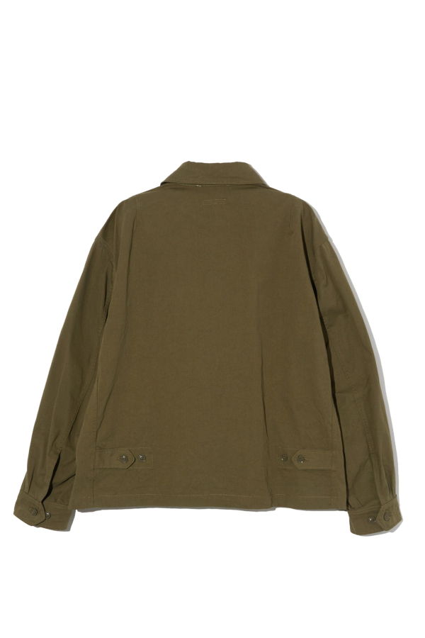 Engineered Garments Claigton Jacket Cotton Sanded Cloth - Olive