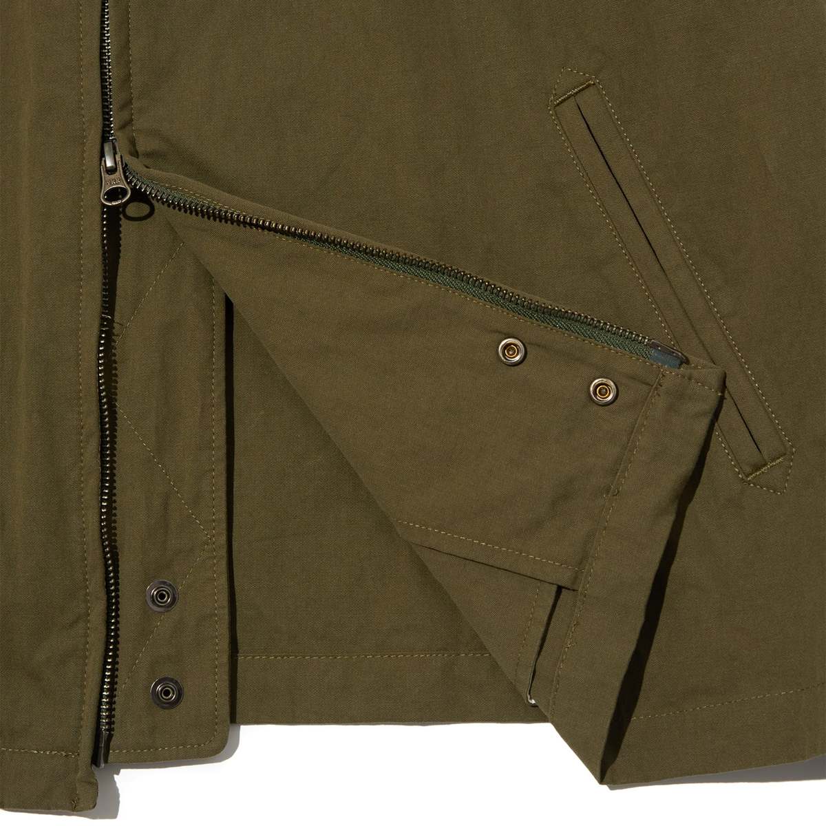 Engineered Garments Claigton Jacket Cotton Sanded Cloth - Olive - Image 4 of 4