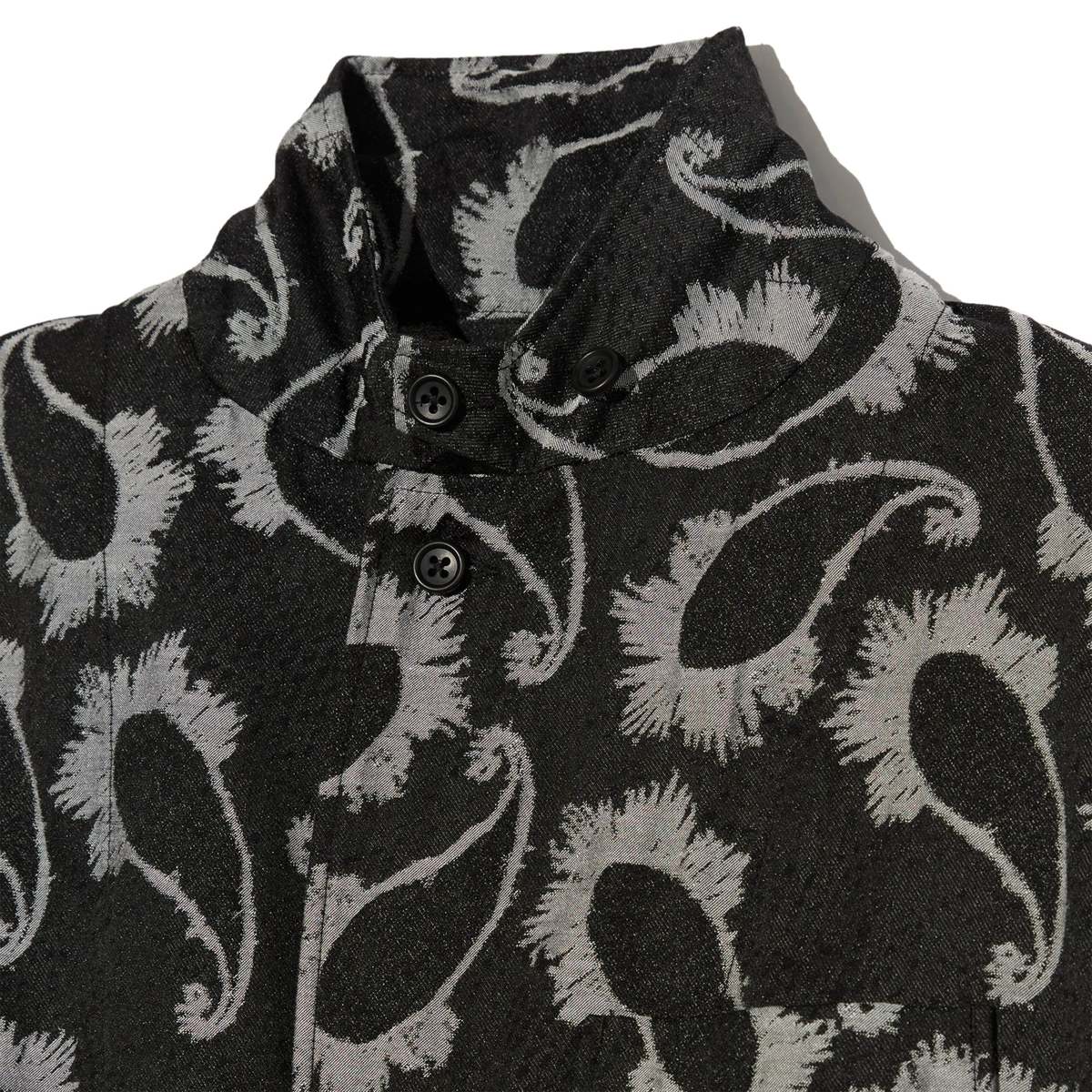 Engineered Garments Loiter Jacket - Black/Grey CP Paisley Jacquard - Image 3 of 4