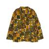 Engineered Garments Loiter Jacket - Olive Cotton Multi Pattern Patchwork - Thumbnail 1