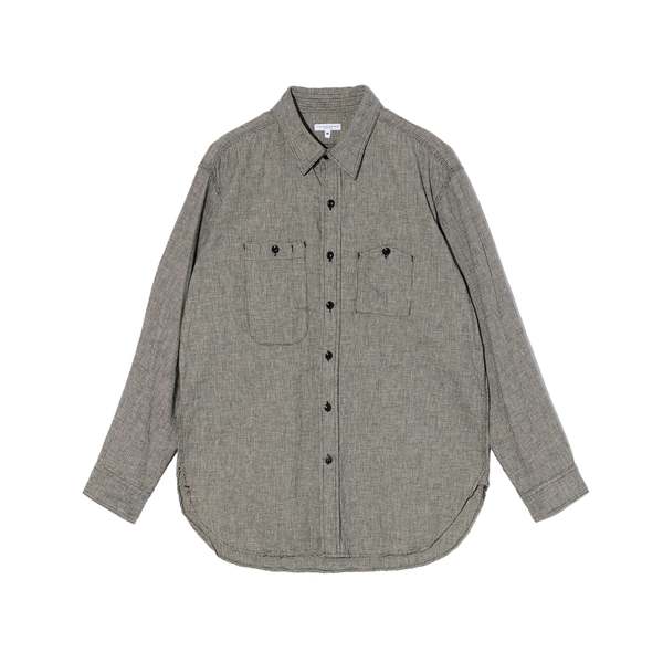 Engineered Garments Work Shirt - Black/Grey CL Houndstooth