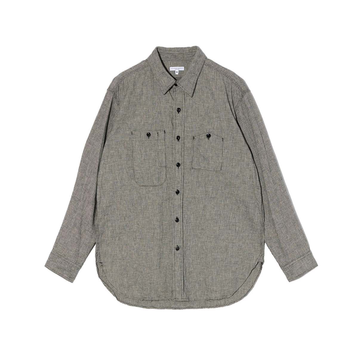 Engineered Garments Work Shirt - Black/Grey CL Houndstooth - Image 1 of 5