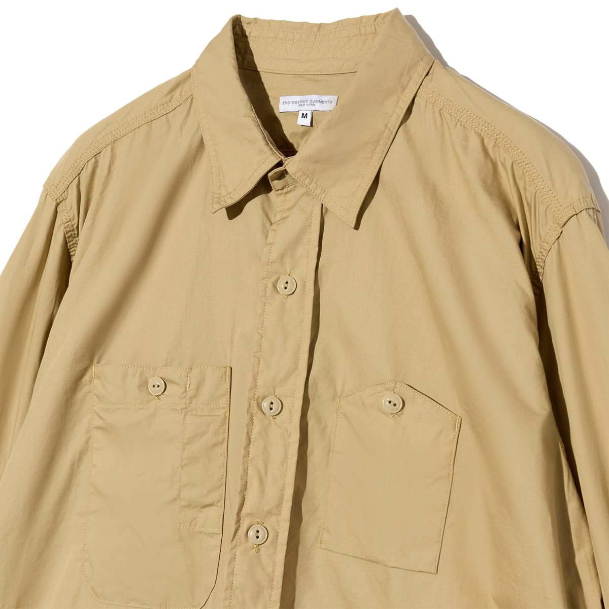 Engineered Garments Work Shirt - Tan Superfine Poplin - Image 3 of 5