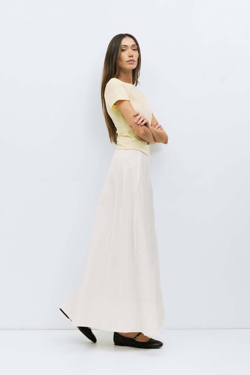 Mod Ref Meredith Paneled Cotton Maxi Skirt