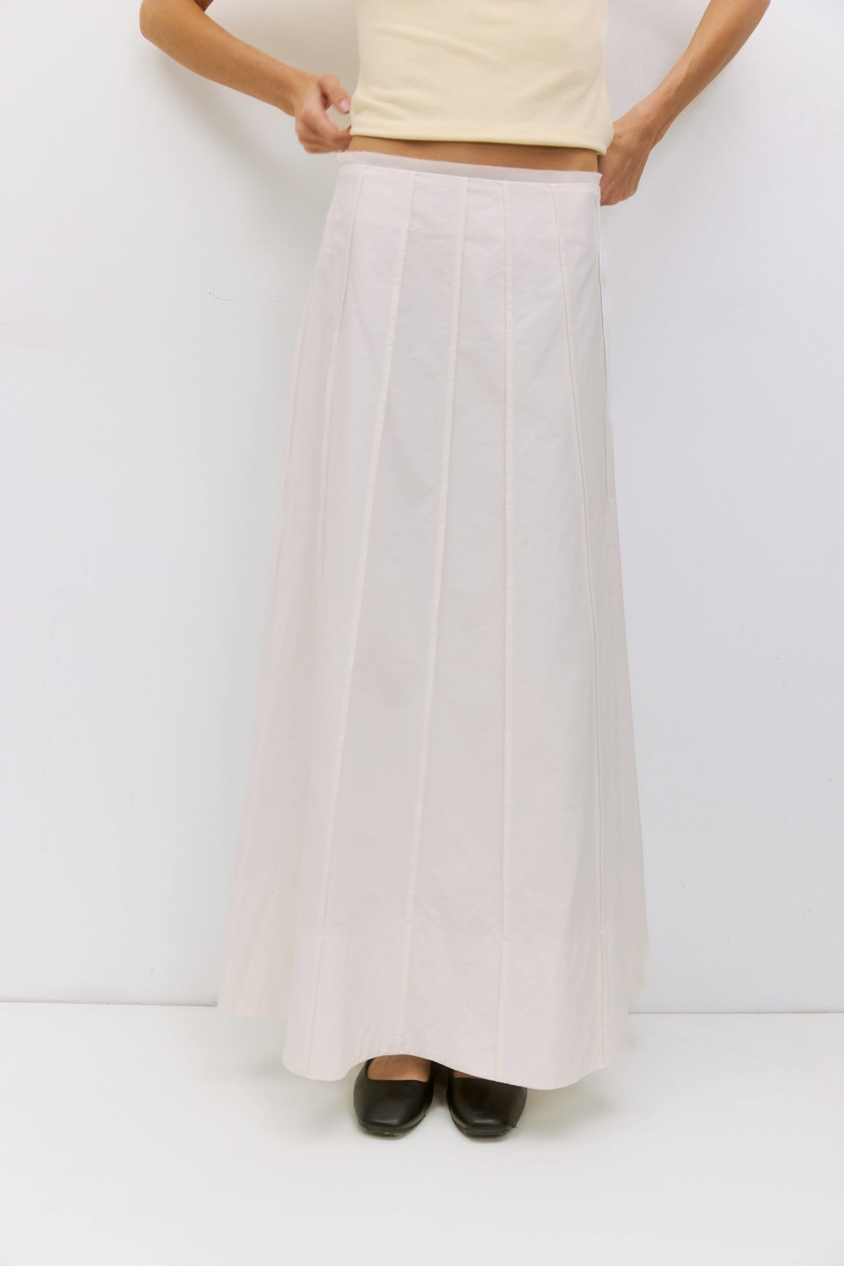 Mod Ref Meredith Paneled Cotton Maxi Skirt - Image 5 of 5