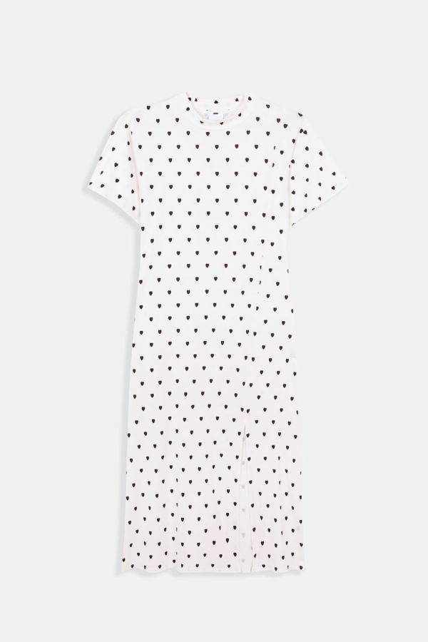 Rita Row Brenda Heart Polka Dot Dress - White