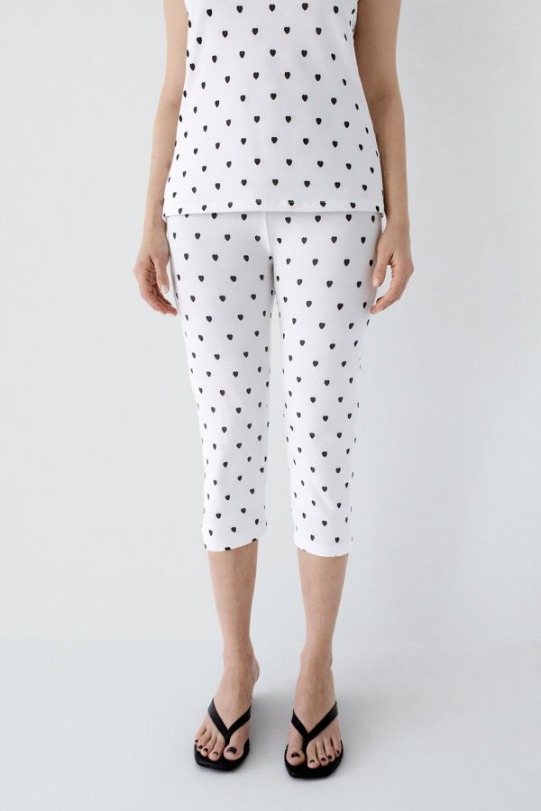 Rita Row Ilaria Heart Polka Dot Pants - White