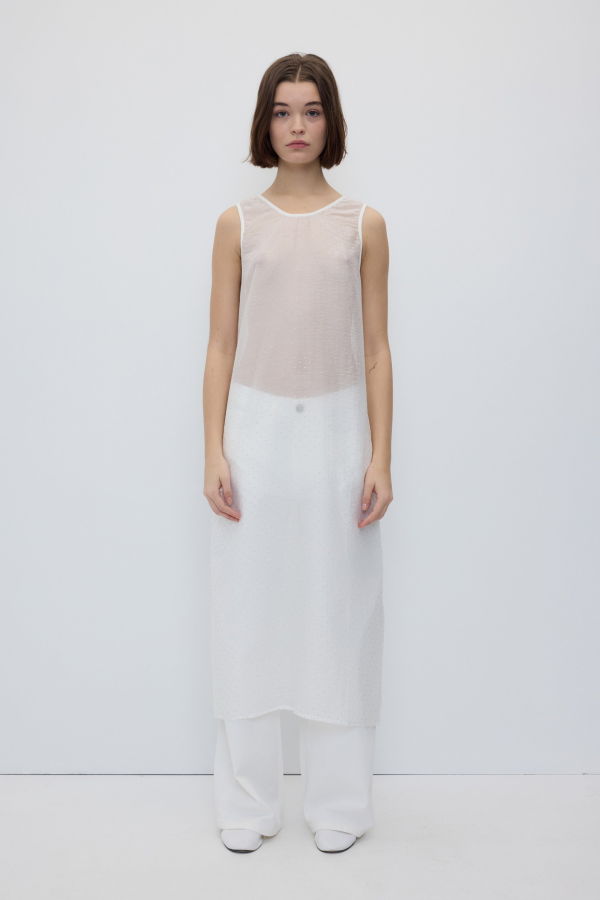 Rita Row Scaly Dress - White