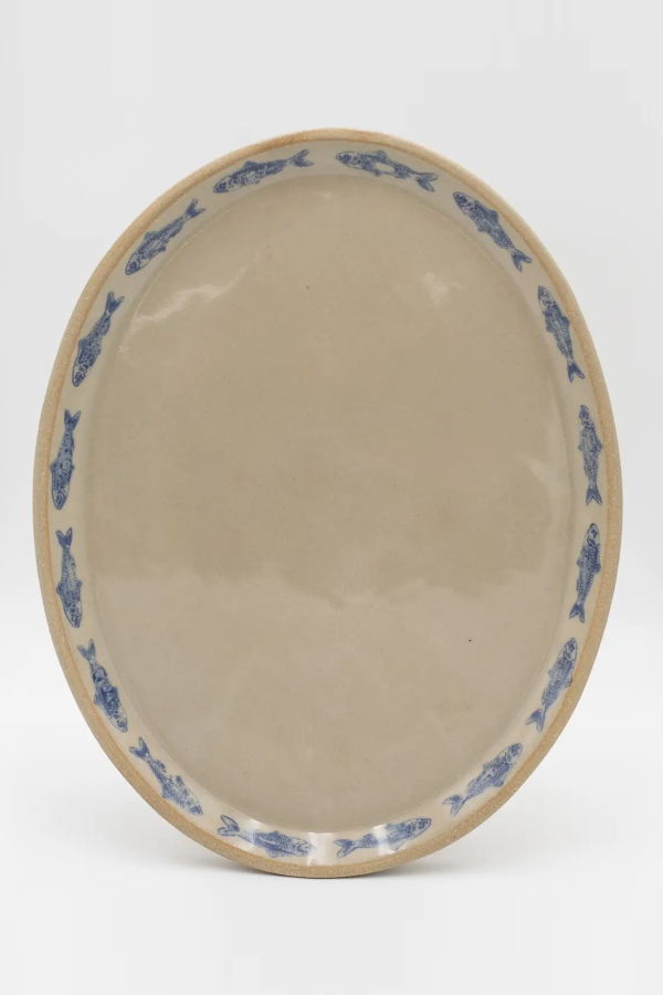 Jars of Dust Sardine Stamped Handmade Ceramic Platter