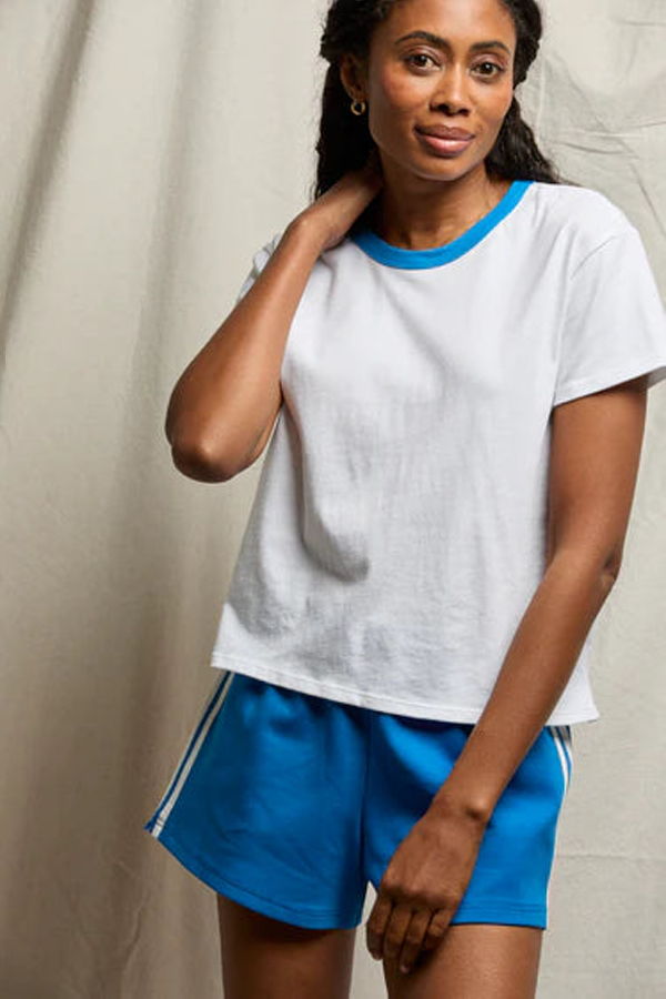 Perfect White Tee The Billie Contrast Tee