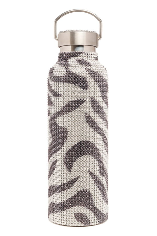 Collina Strada Animal Print Rhinestone Water Bottle