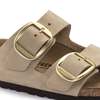 Birkenstock Arizona Big Buckle Nubuck Leather Regular Sandals - Thumbnail 6