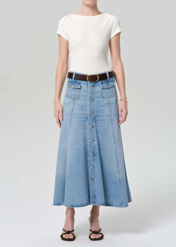 Citizens of Humanity Devin Patch Pocket Maxi Skirt - Vienne