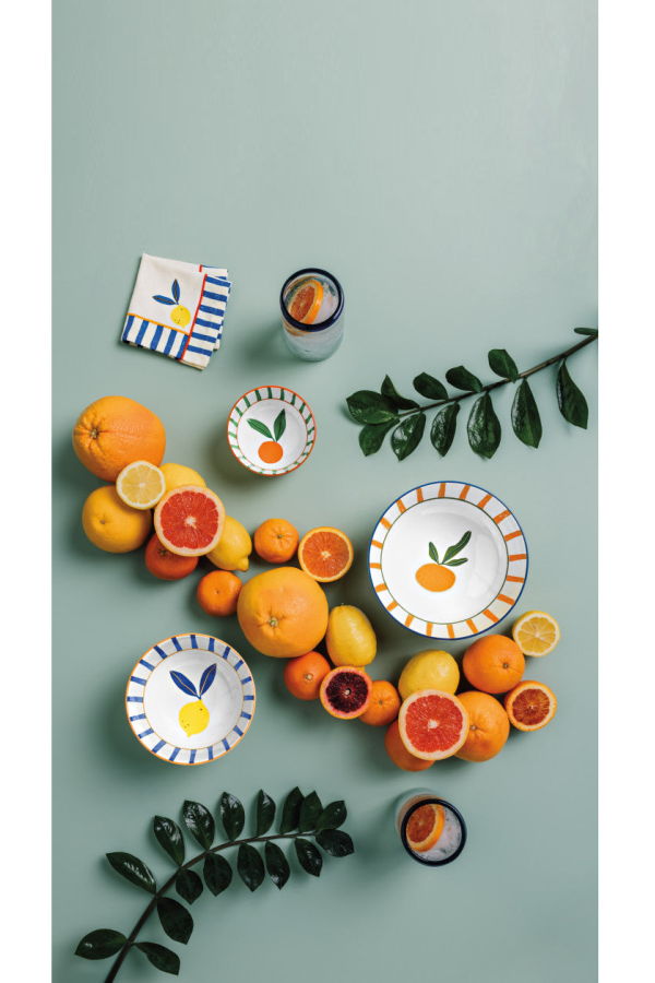 Danica Brands Set of 3 Stamped 8in Citrus Burst Bowls