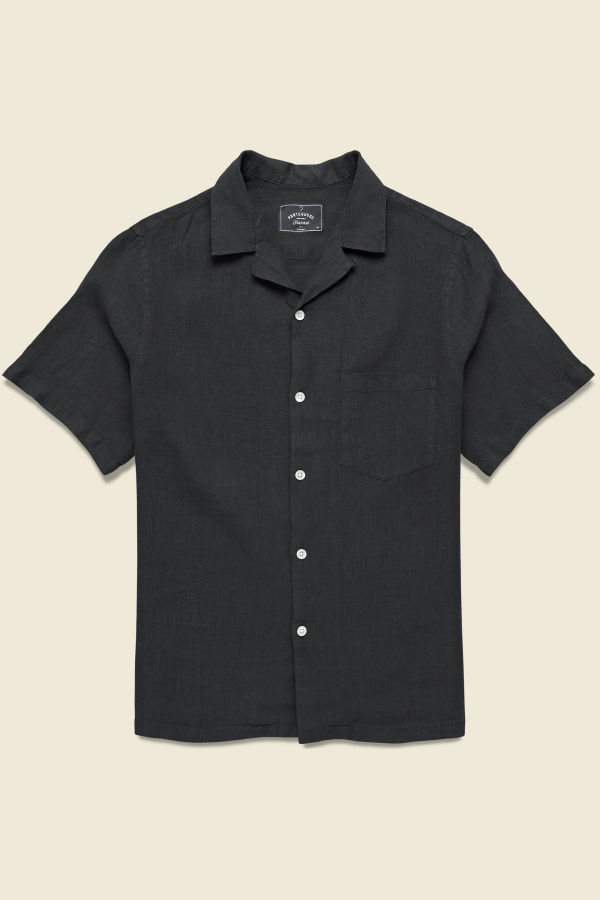 Portuguese Flannel Linen Camp Collar Shirt