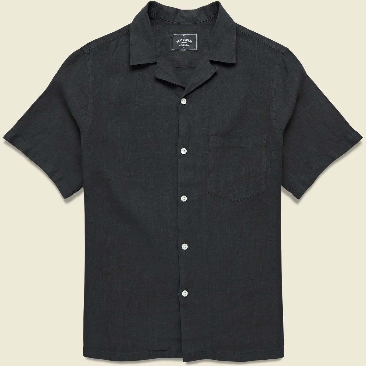 Portuguese Flannel Linen Camp Collar Shirt - Image 1 of 3