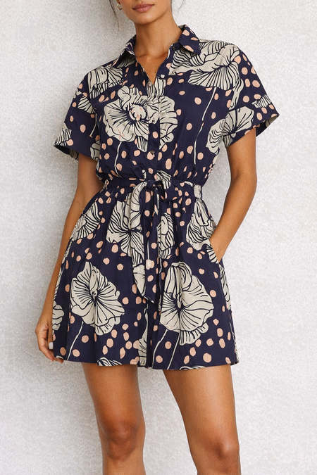 knee length dresses for ladies Asbury Mini Shirtdress in Cotton main image 0