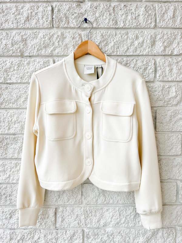 Varley Hartwell Button Through Sweat Sweatshirt - Pristine