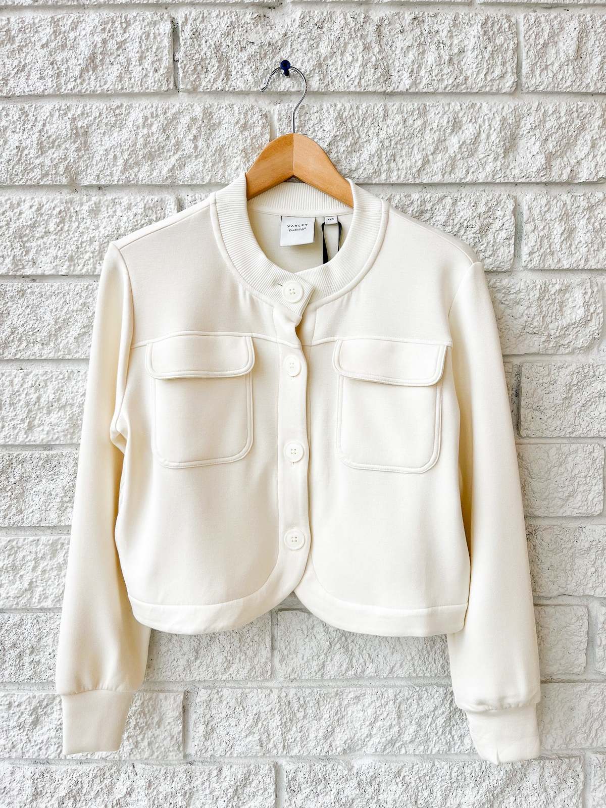 Varley Hartwell Button Through Sweat Sweatshirt - Pristine - Image 1 of 4