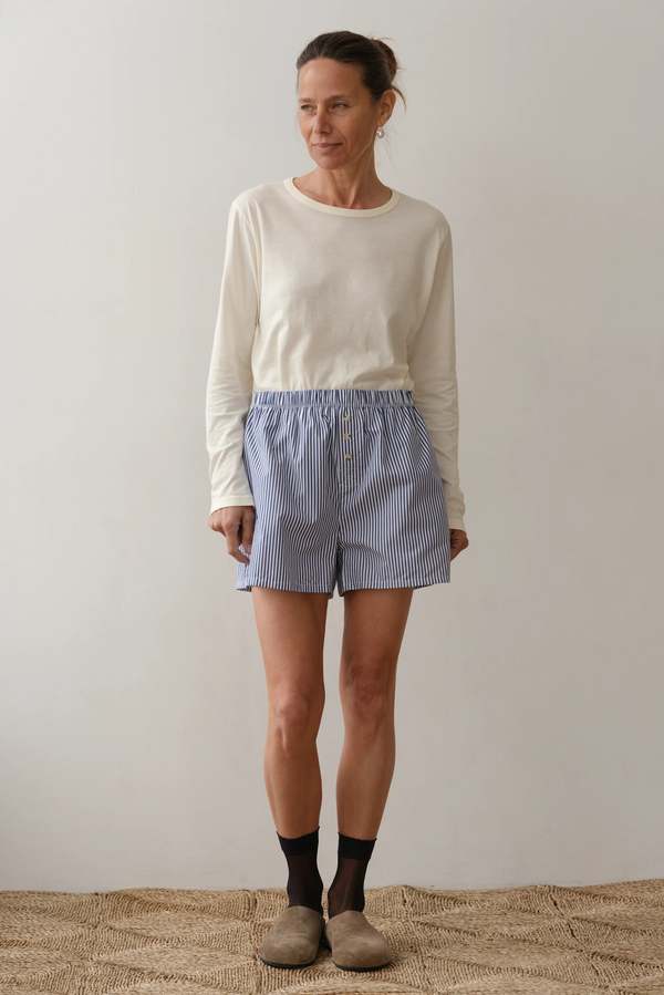 Donni. The Pop Boxer Shorts - Navy Stripe