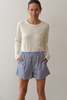 Donni. The Pop Boxer Shorts - Navy Stripe - Thumbnail 2