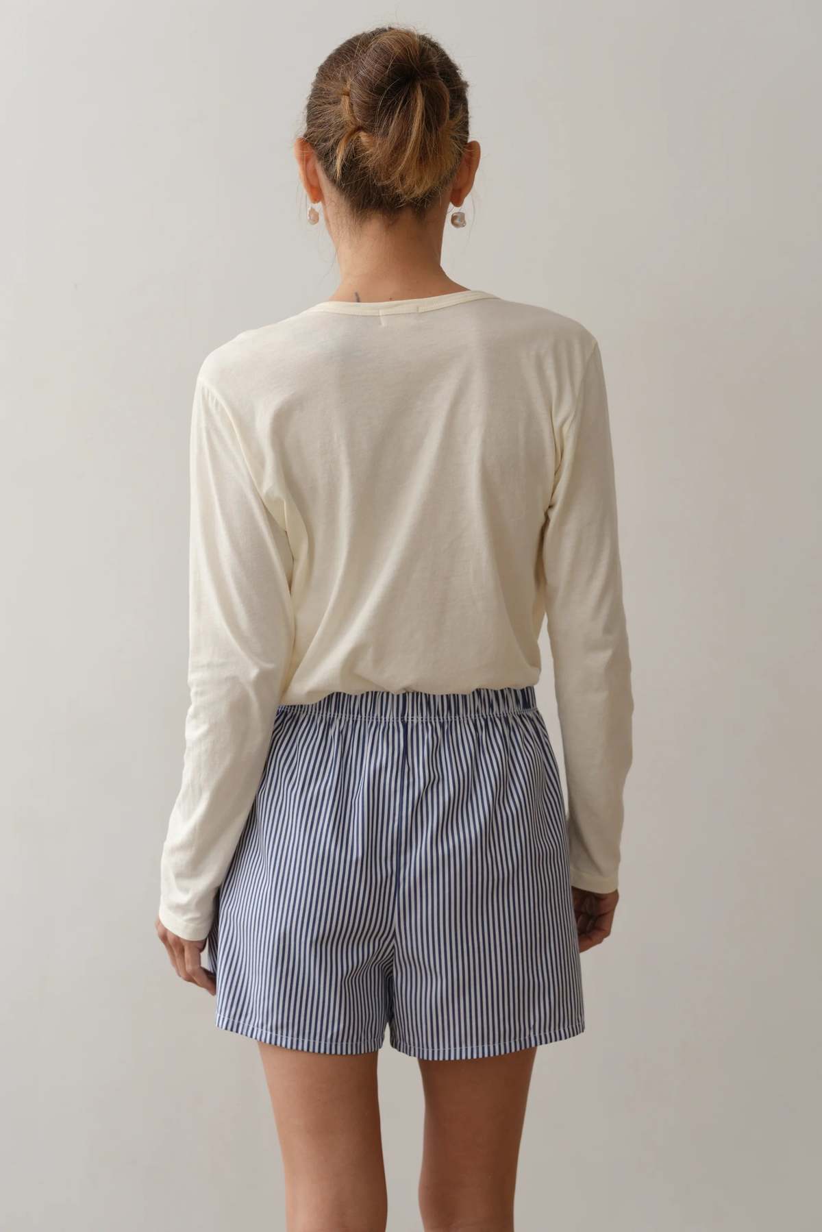 Donni. The Pop Boxer Shorts - Navy Stripe - Image 4 of 4