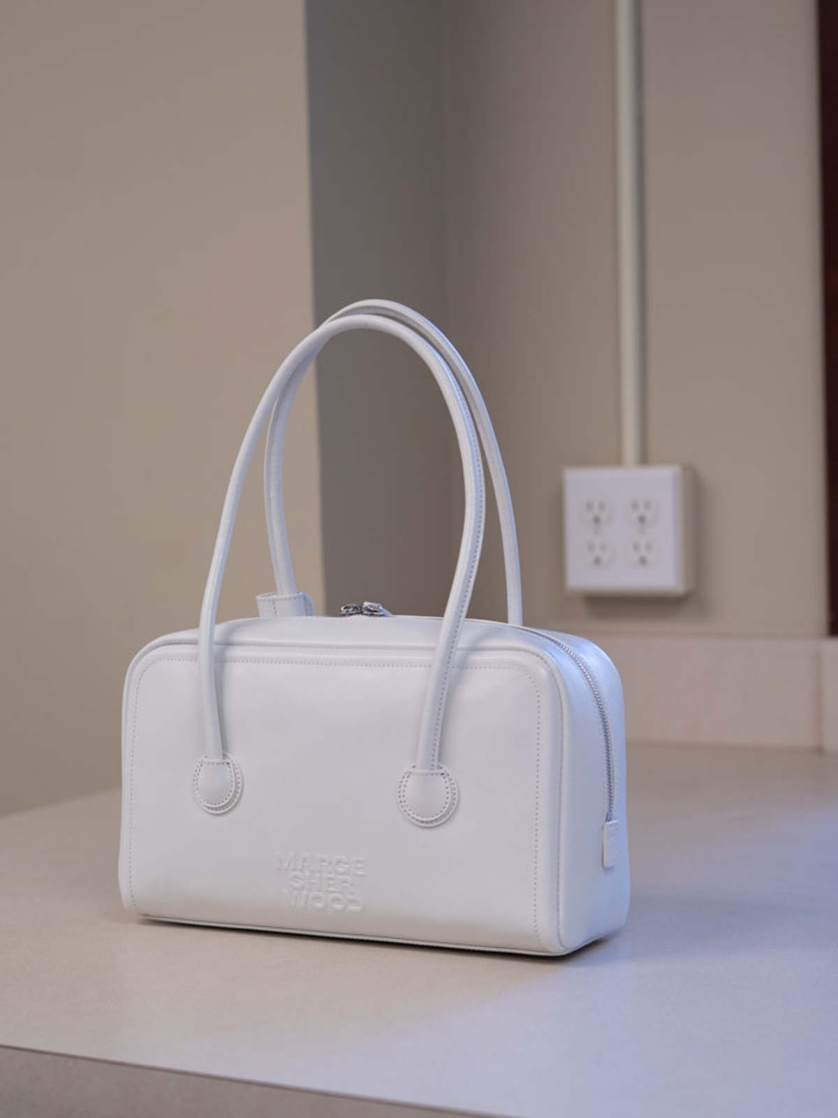 Marge Sherwood Soft Boston Small Bag - White Crinkle - Image 2 of 7
