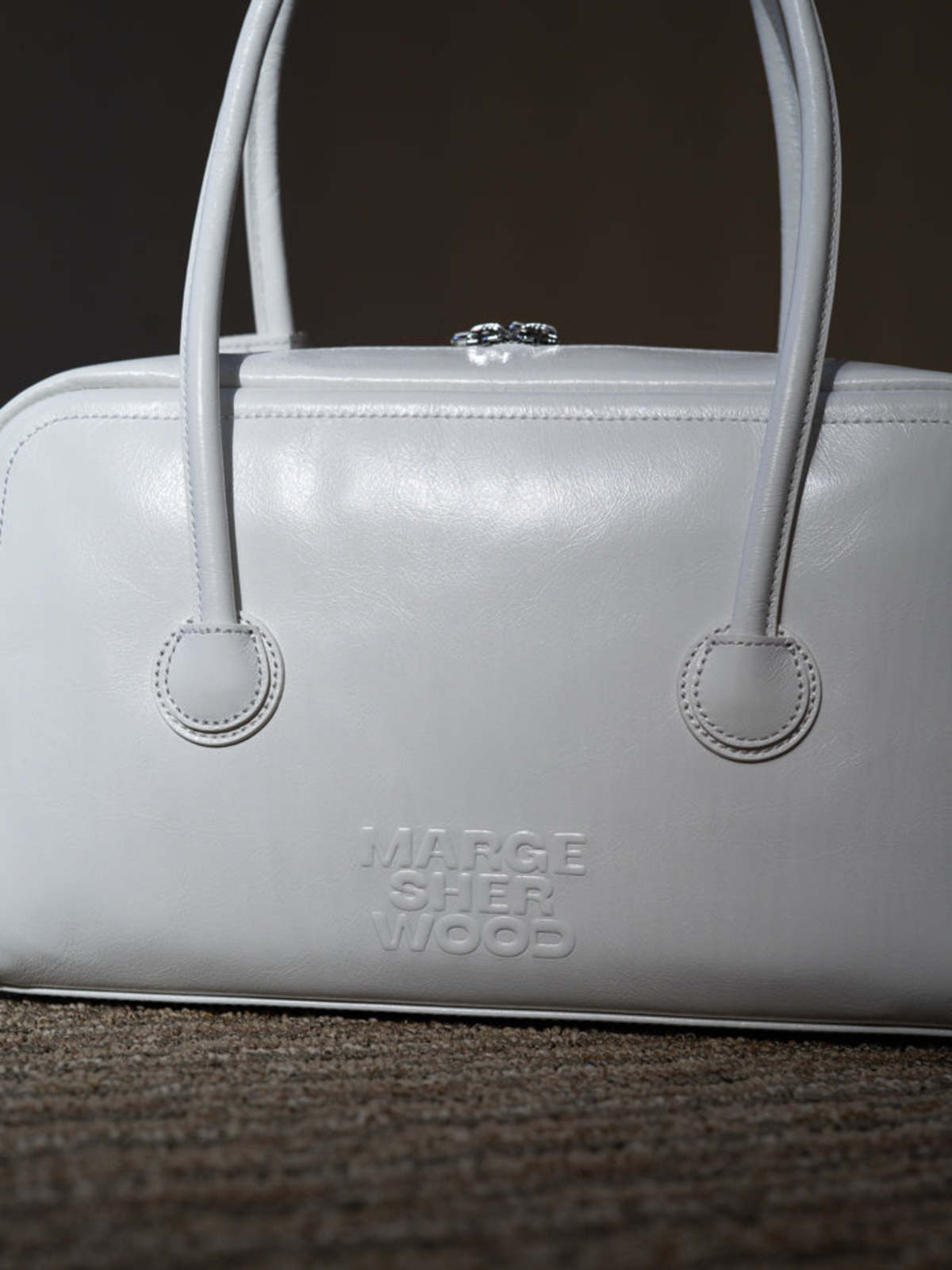 Marge Sherwood Soft Boston Small Bag - White Crinkle - Image 7 of 7