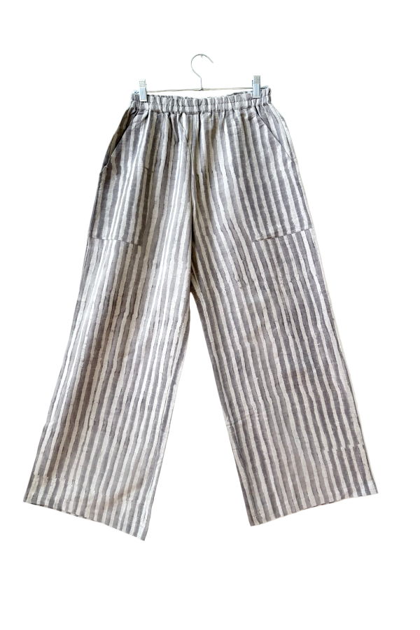Happy French Gang Omar Grey Stripe Pants