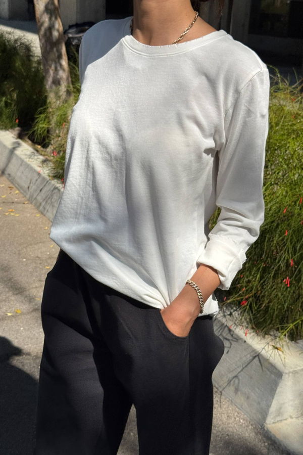 Le Bon Shoppe Everyday Long Sleeve Tee - Vintage White