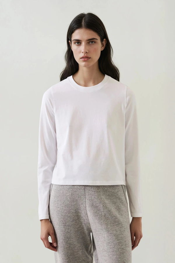 Patrick Assaraf Long Sleeve Baby Tee