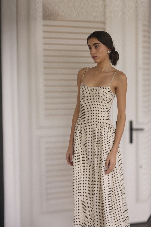 SisterNY Polka Dot Lou Lou Dress - Brown Polka Dot