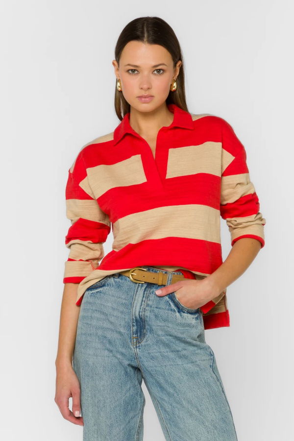 Velvet Heart Sailor Rugby Polo Top