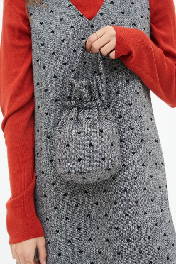 Compania Fantastica Tweed Love Bucket Bag